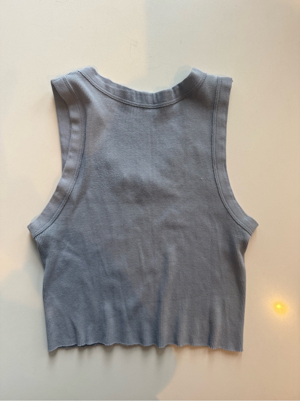 Brandy Melville Slate Blue Ribbed Tank Top - Picture 3 of 3